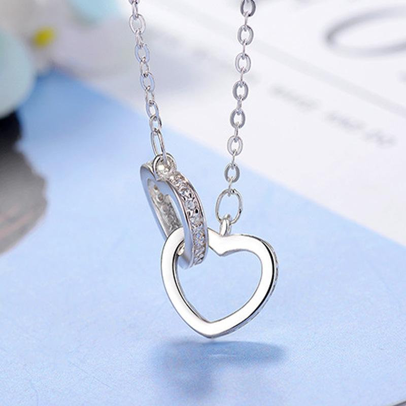 

Luxur 925 Sterling Silver Necklace Pendant Shining Zircon High Quality Fashion Jewelry For Women Chain Wedding Birthday Gift