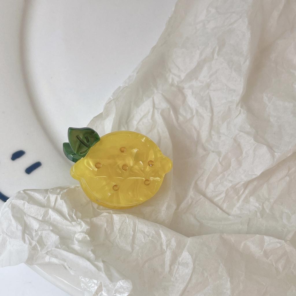 Cartoon Fruit Grabber Cute Strawberry Lemon Cherry Acetate Hair Clip Grape Bangs Crushed Hair Clip Top Clip Hair Accessory