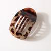 Fashion Oval Flat Hair Clips For Women New Design Leopard Large Flat Round Claw Clip French Concord Hair Clips Hair Accessories