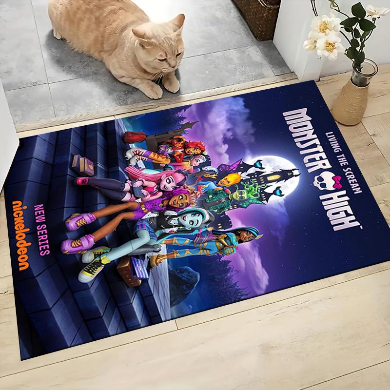 1Pc Monster High Starry Night Carpet Rug Customizable Soft Washable Antislip Home Living Room Sofa Mats Personalized Rug 091728