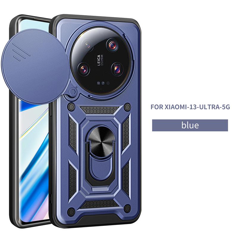 Mi 13 Ultra Case Shockproof Armor Phone Cases For Xiaomi Mi13 Ultra Mi 13ultra Car Magnetic Ring Holder Stand Back Cover