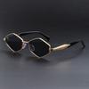 1pc Men's Polygonal Metal Frame Retro Glasses Y2k High-quality Autumn Travel School Festival Essential Accessories