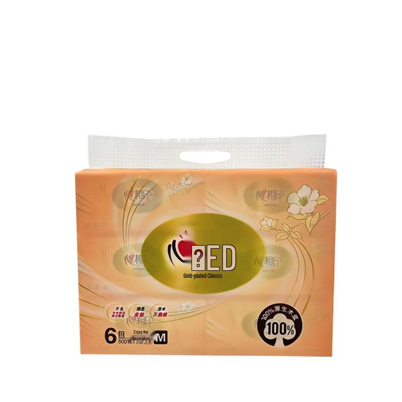 Xin Xiang Yin DT26150 3-Ply Unscented Facial Tissues, Flower Language, M Size, 150 Sheets, 6-Pack, 60 Packs Per Case