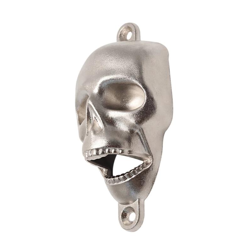 1Pcs Wall Bottle Opener Metal Skull Shaped Beer Opener Wall Mounted Bottle Opener Kitchen Tools Fashion Home Bar Wall Decorative