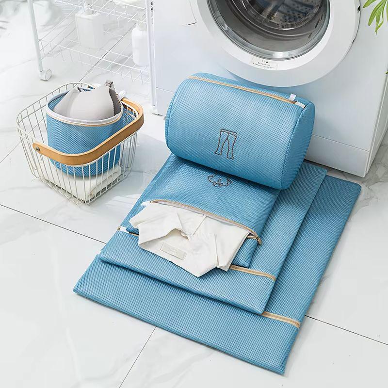 1PC Thicken Laundry Bag Protective Clothes Bra In Washing Machine Embroidered Mesh Washing Bags Dirty Clothes Storage Pouch New