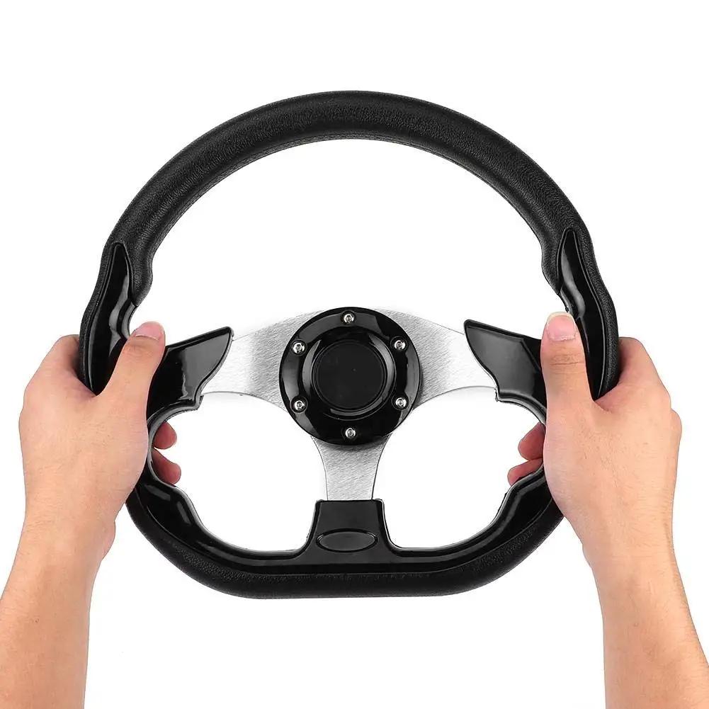 1pcs Universal 13" 320mm Racing Sports Car Steering Wheel with Horn Button Carbon Fiber