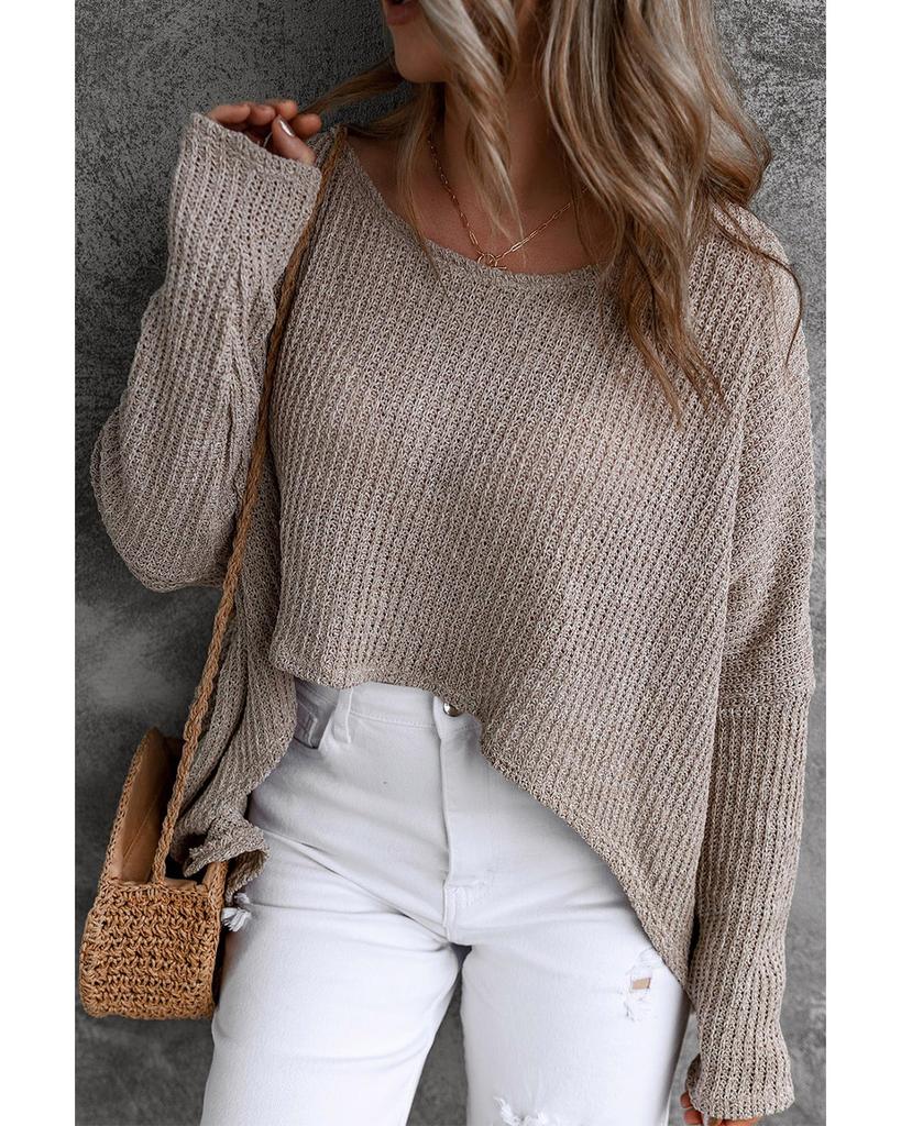 Azura Exchange High Low Sweater with Slouchy Dolman Sleeves