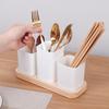 2/3 Divided Kitchen Utensil Holder Plastic Cutlery Drain Rack Tableware Organizer  Forks