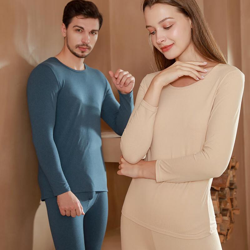 OEING Men's & Women's Fleece-Lined Thermal Underwear Set