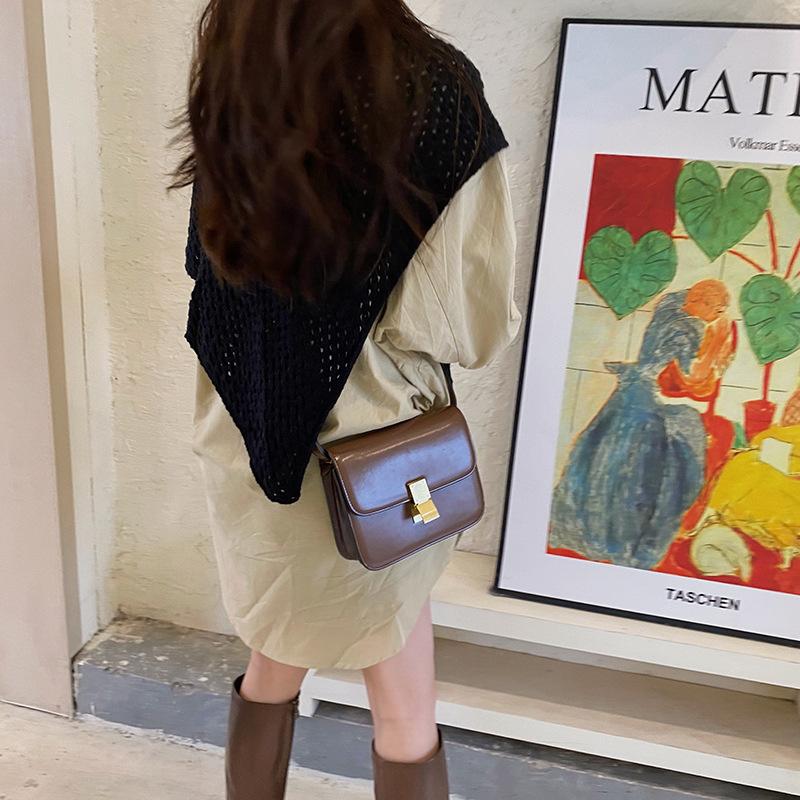 Johnature Korean Hollow-out Leather Buttoned Large Triangular Shawl Solid Color Warm Decorative Scarf For Women