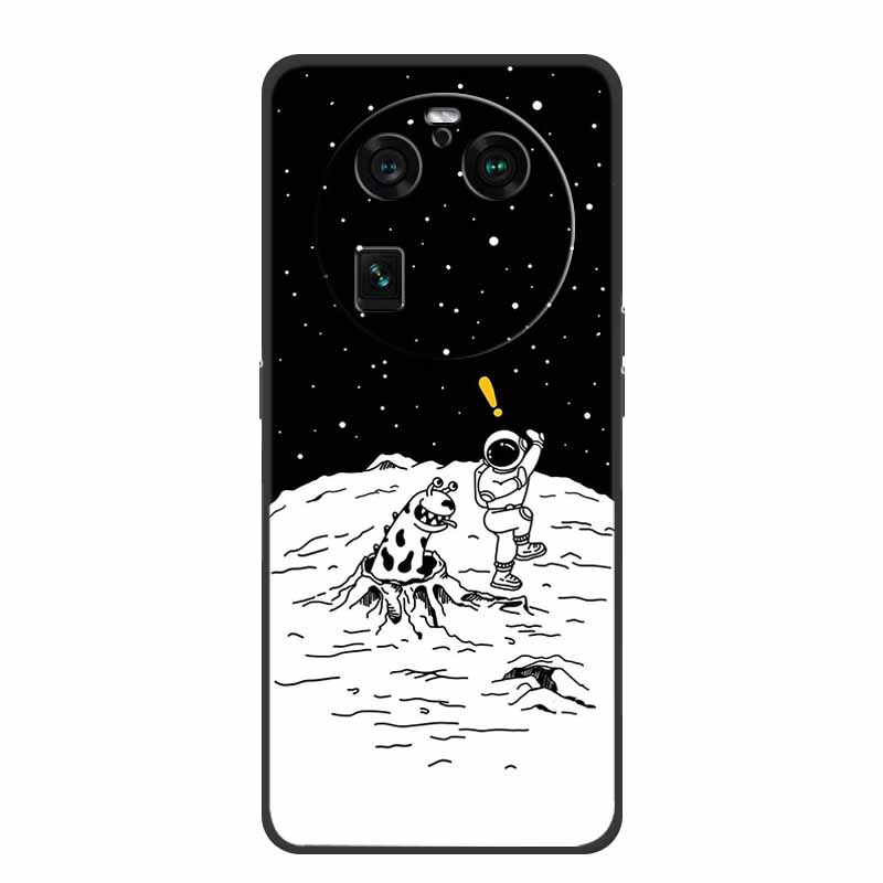 For Oppo Find X6 Pro Case Astronaut Soft Silicone Shockproof Phone Back Cover Cases for Oppo Find X6 Pro 5G Spaceman Lion Shell