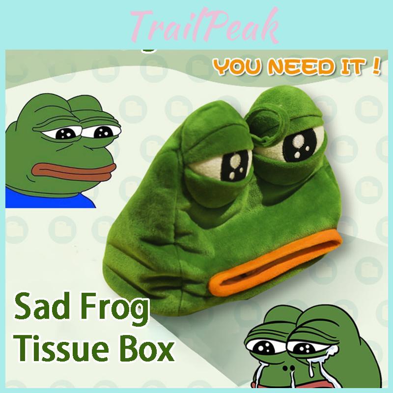 Sad Pepe Frog Creative Home Dustproof Sculpting Tissue Storage Box Napkin Holder