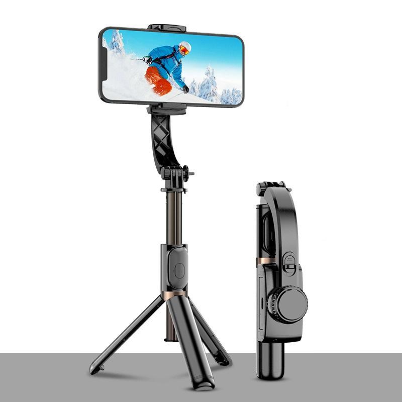 CYKE Håndholdt Gimbal Stabilisator: Uttrekkbar selfiestang, skrivebordsmobilholder, anti-riste live-stativ