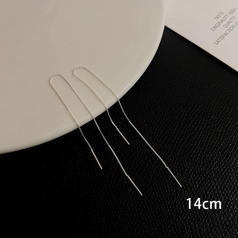 Accessories for Women Long Tassel Threader Earrings for Women Wave Shaped Simple Long Chain Earring Wedding Party Zircon Gift