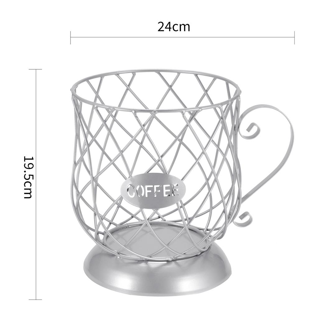 Coffee Pod Vegetable Mesh Holder Universal Cup Shaped Storage Basket Sturdy Large Capacity Steel Container Home Cafe