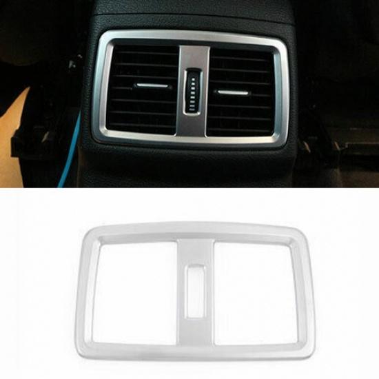 For BMW X1 F48 2016- Matte Silver Car Inner Rear Air Outlet Vent Cover Decor
