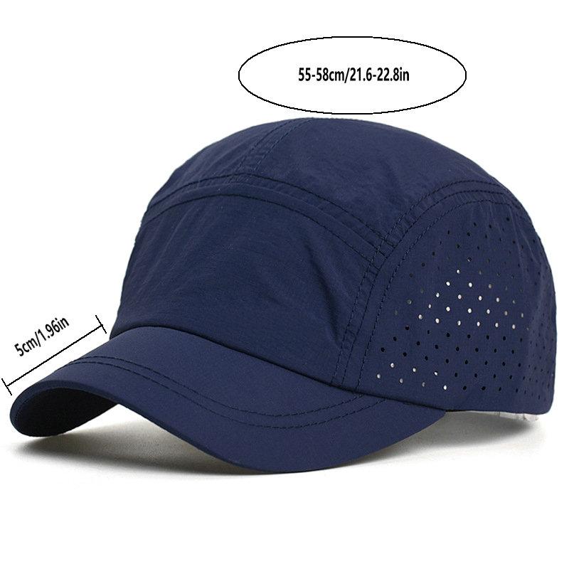 Solid Color Quick-Dry Retro Short Brim Baseball Cap Mesh Breathable Lightweight Summer Outdoor Sports Sunshade Running Cap