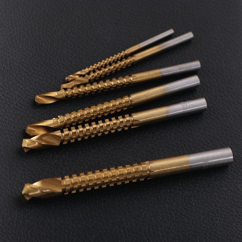 6pcs Hole Opening Grooving Drills Multi-functional HSS Drill Bits 3 in 1 Twist Bore Bits  Carpenter