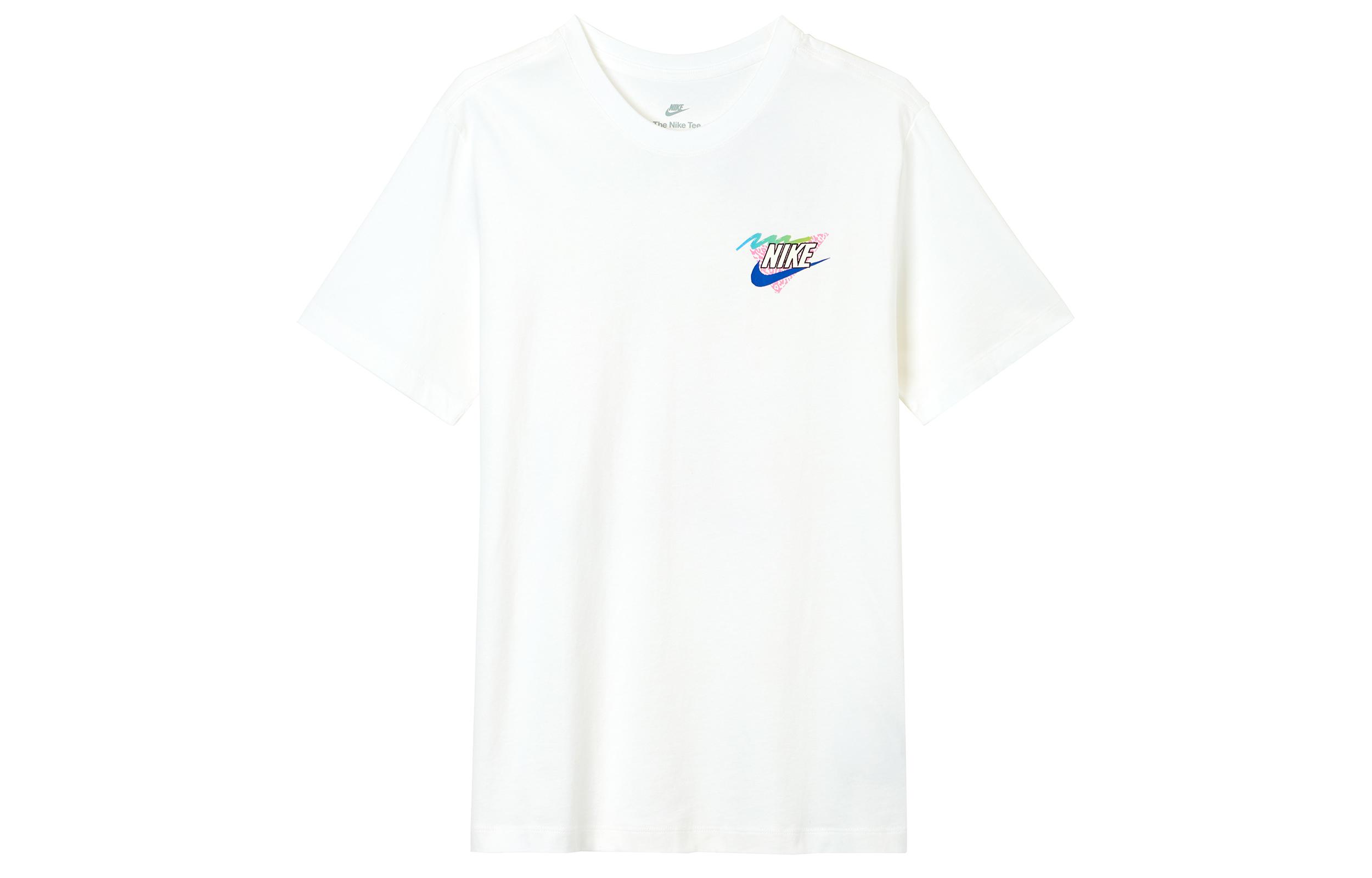 

Nike T Shirts Men s White Crew Neck Moderate Straight Fit FD6637-100 L