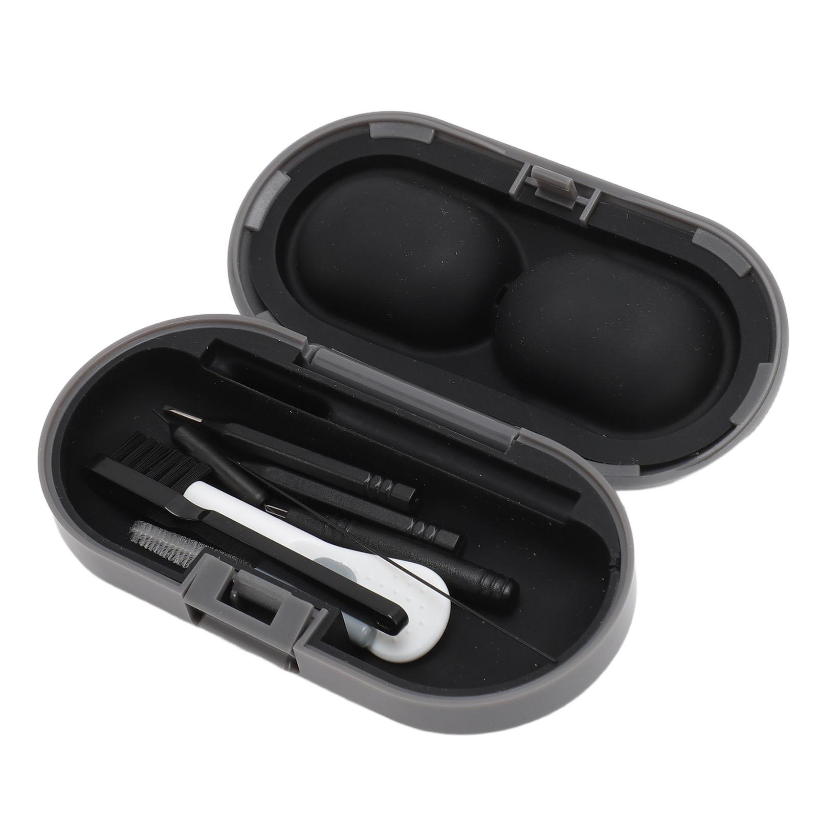 

Набор для чистки слуховых аппаратов из 8 предметов с чистящей салфеткой и коробкой для хранения, инструменты-щетки для чистки наушников