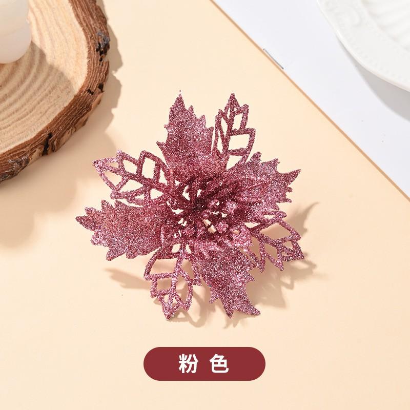 Plastic Christmas Flower Decorations Tree Ornamentation Festive Holiday Party Home Xmas Decoration Supplies