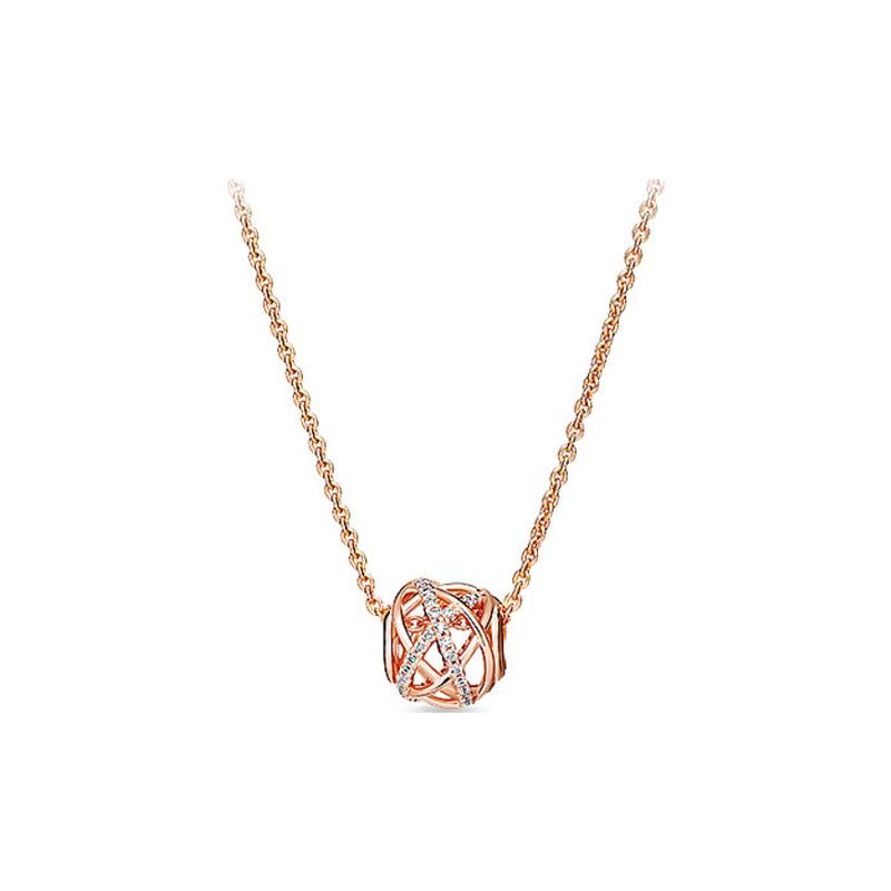 Pandora Hollow Galaxy Adjustable Alloy Necklace Women s ZT0128 серебряный