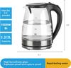 1500W Speed Boil Water Electric Kettle 220V Coffee & Tea Kettle Borosilicate Hot Water Kettle Auto Shut-Off 1.2L 2L