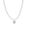 6mm Bead Titanium Steel Heart Necklace - Women's Fashion Clavicle Chain