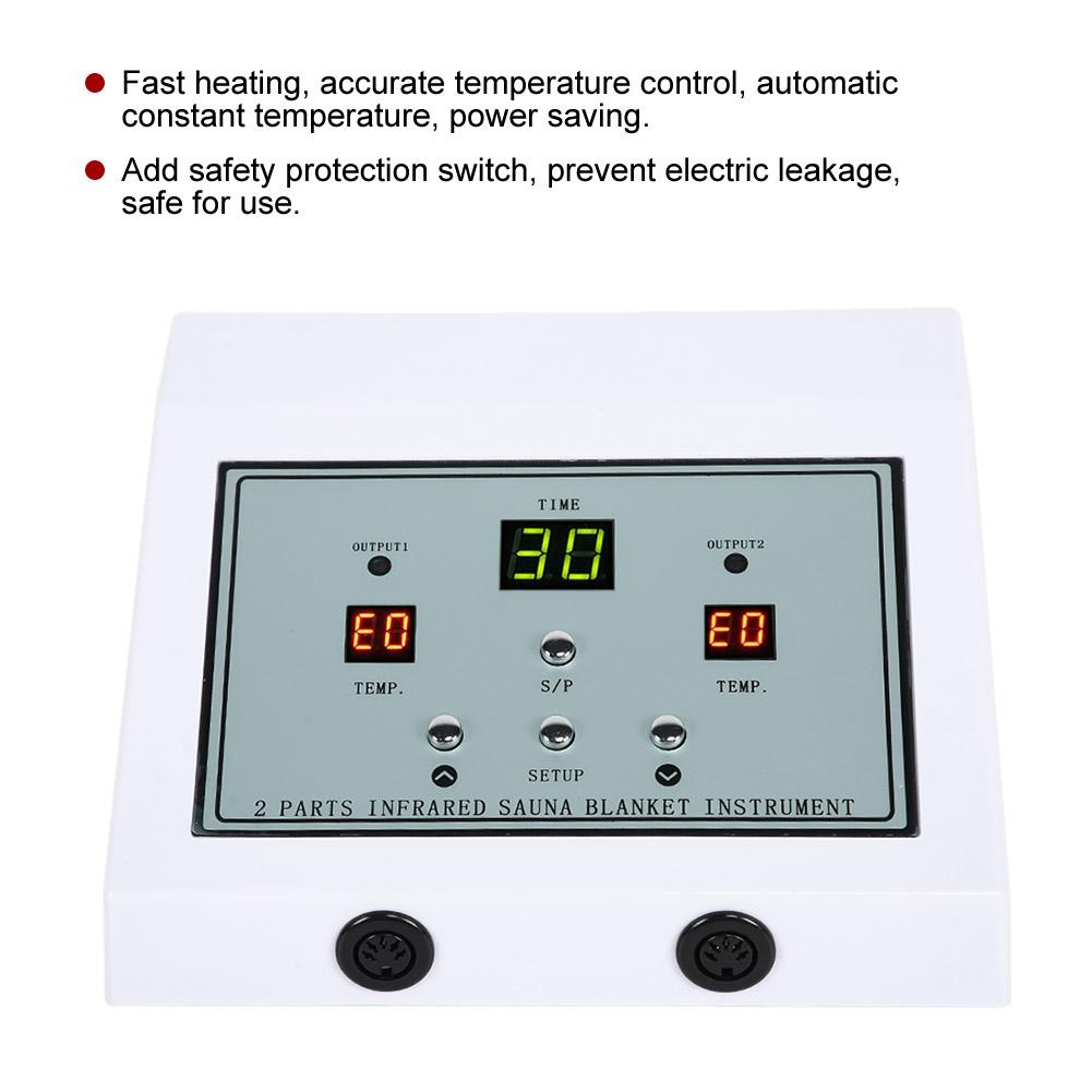 Far Infrared Adjustable Sauna Heating Blanket Detoxification Body Slimming Blanket (UK Plug)
