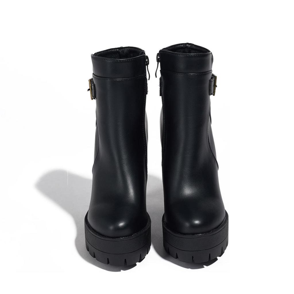 Vielseitige Wasserdichte Plateau-Martinstiefel mit Hohem Absatz für Damen - Herbst/Winter 2026, Übergrößen 41-43