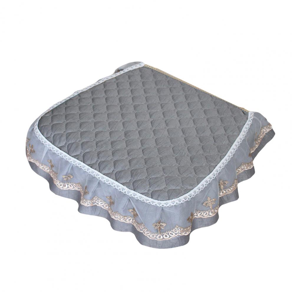 Chair Cushion with Stain Protection Dining Chair Seat Protector Quilted Lace Ruffle Chair Cushion with for Dining