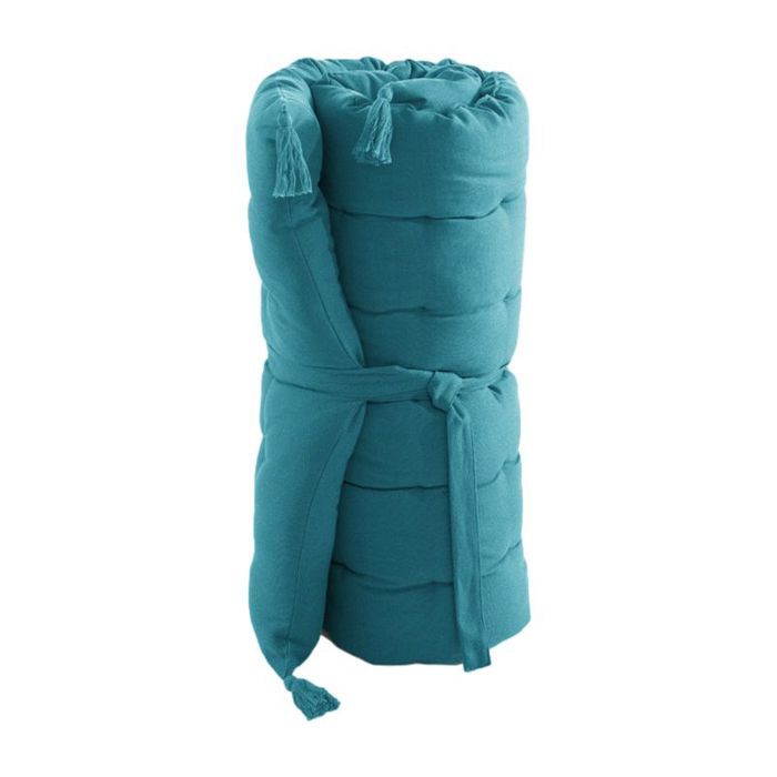 Matelas de sol avec pompons déperlant - Anti-UV Outdoor "Kala" en Coton 60 x 120 cm l'Effet Papillon - Kala Paon -