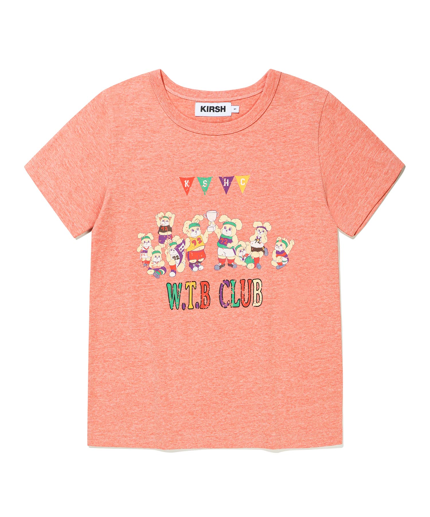 Kirsh Witty Bunny Vintage Graphic T-Shirt [Melange Orange] 1