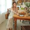 Peulaudeumali Pm_Floral Square Neck Maxi Dress_Green