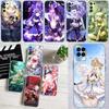 IK34 Genshin Impact Girl Transparent Phone Case for Motorola Moto Edge 20 30 40 50 S30 Fusion Ultra Pro Neo Lite + G200 G23