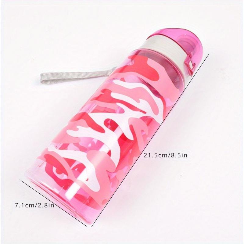 

1PC Sports and Fitness PS Cup Outdoor Sports Water Bottle Portable and Simple Plastic Cup Camo Water Bottle червоний