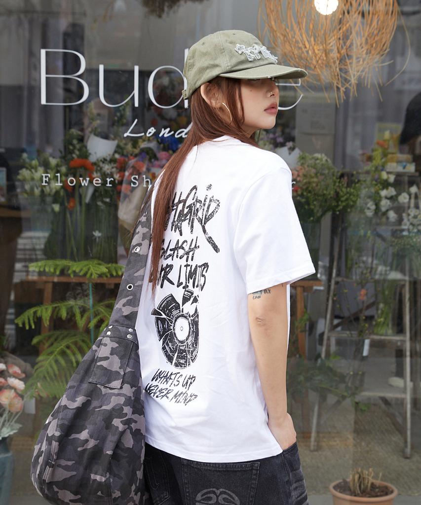 MAHAGRID Record Graffiti Logo Tee White(Mg2Gmmt518A)