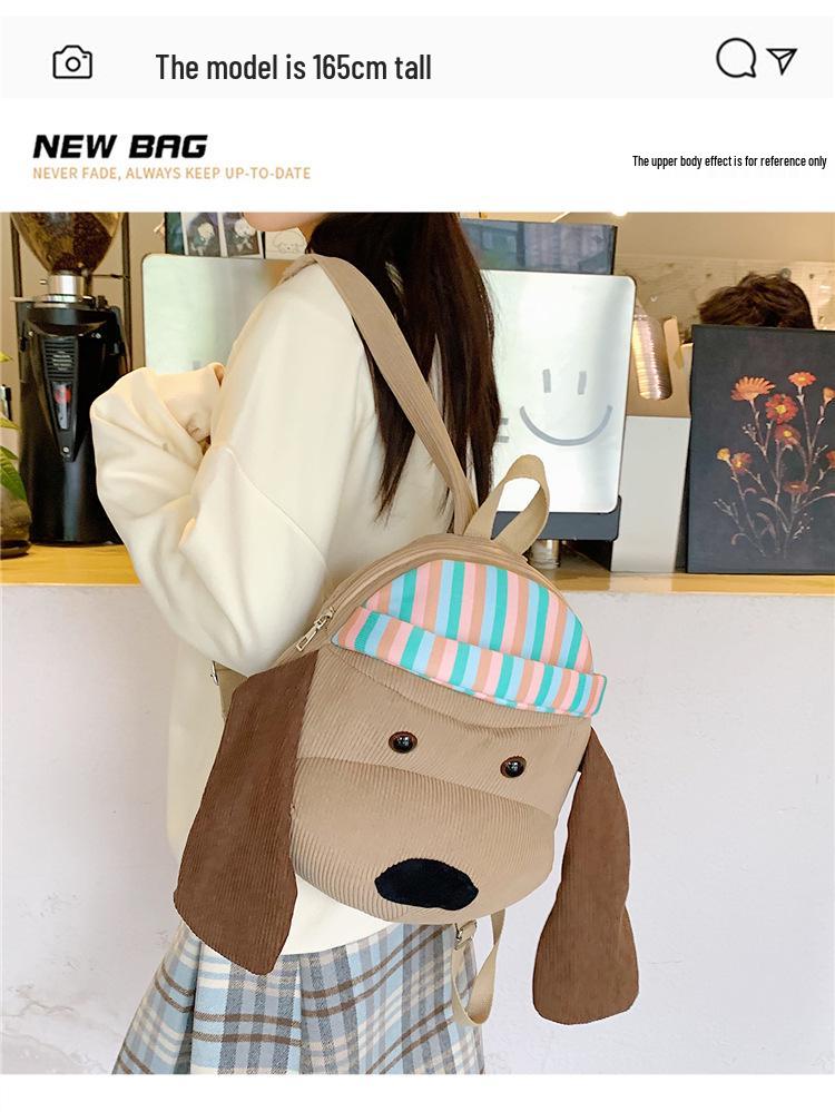 Uroczy plecak podróżny dla dzieci z szczeniaczkiem: Duża pojemność, na podwójne ramię, kreskówkowy prezent urodzinowy