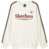 Skechers Striped Outdoor Casual Sports Logo Letter Print Pattern Pullover Long Sleeve Sweatshirt Unisex Sweatshirt Off-White L424U047-0074
