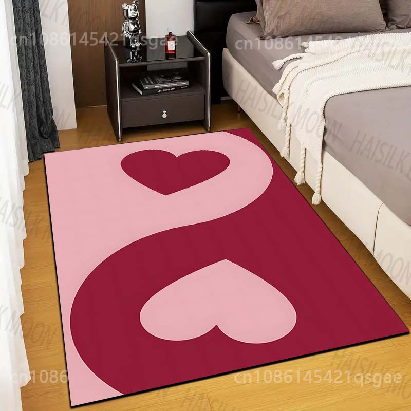

Ковер с рисунком «Два сердца любви» разных размеров для гостиной, спальни, дивана, домашнего декора, противоскользящий коврик, современный ковер, быстрая доставка 40x60cm