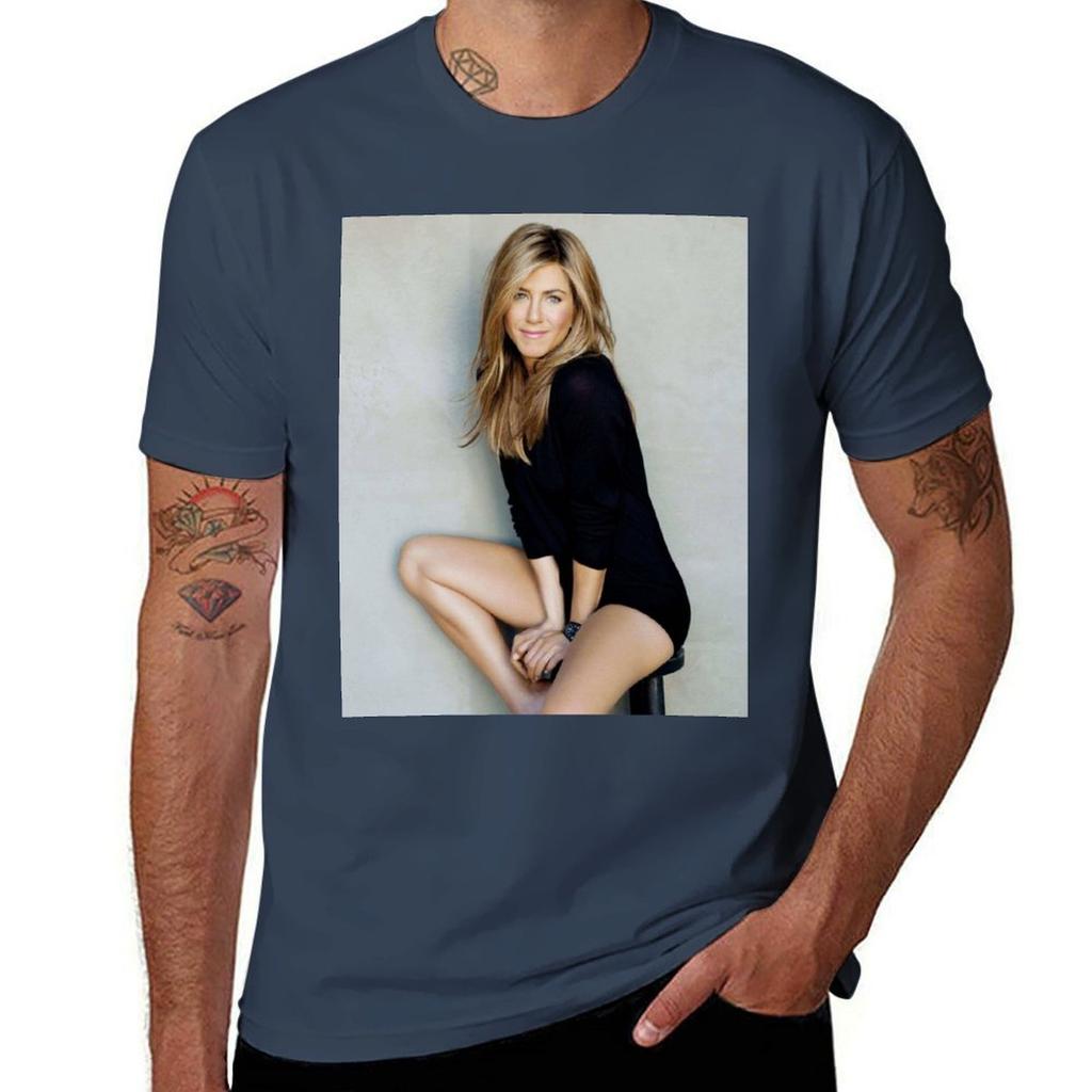 Jennifer Aniston 04 Tshirt Basic Simple Casual Short Sleeve Tee