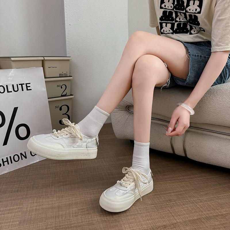 Vintage Womens Canvas Shoes Low-top Spring and Autumn New Fashion Sports Sneakers Trainers Breathable Ladies Footwear