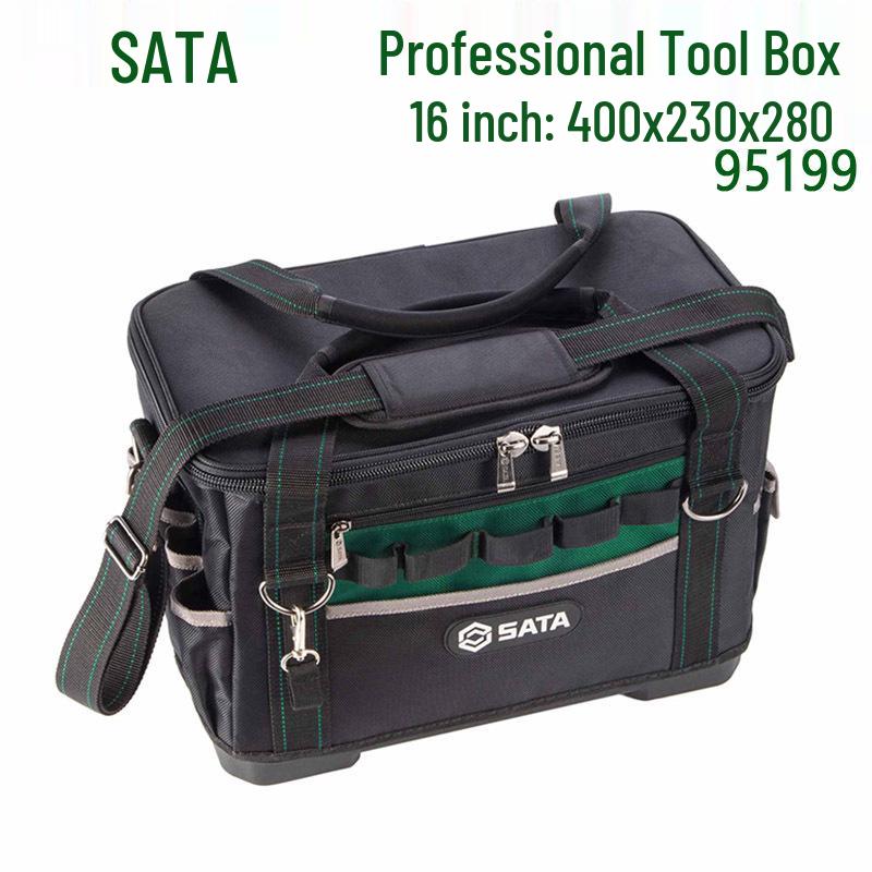 SATA 16-inch Professional Waterproof Tool Bag with Durable Plastic Base 95199