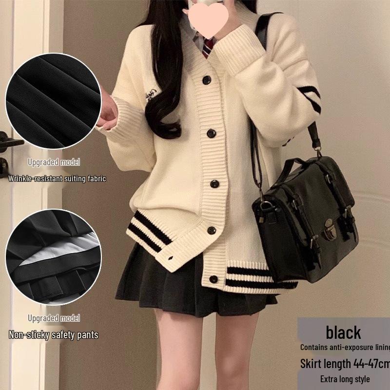 Meillard Women's High Waist Wool Blend Midi Skirt: Spring, Autumn, Winter A-Line, Slimming, Petite, Anti-Exposure, Pleated.