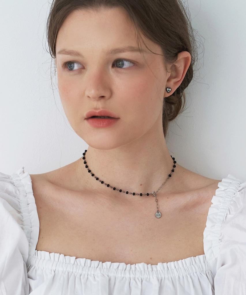Love Me Monster [Surgical] Ball & Black Crystal Choker
