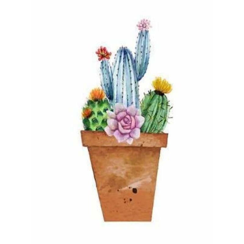5D Round Diamond Painting Succulent Plants Diamond Embroidery Full Round Mosaic Flowers Handmade Home Decoration