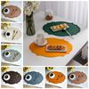 Retro Faux Leather Dinner Mat Oil-resistant Nordic Style Placemat Waterproof Thermal Insulation Mat Kitchen Use