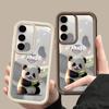 Lovely Baby Panda Pattern Case For Samsung Galaxy A57 A37 A17 A56 A36 A26 A16 5G A55 A35 A15 A54 S21 FE S22 S23 S24 Plus S25 Edge S26 Ultra Cover