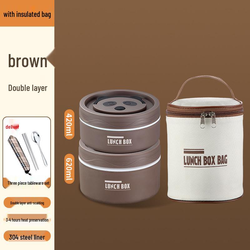 Portable Multi-layer Leak-proof Insulated Bento Lunch Box for Students and Office Workers