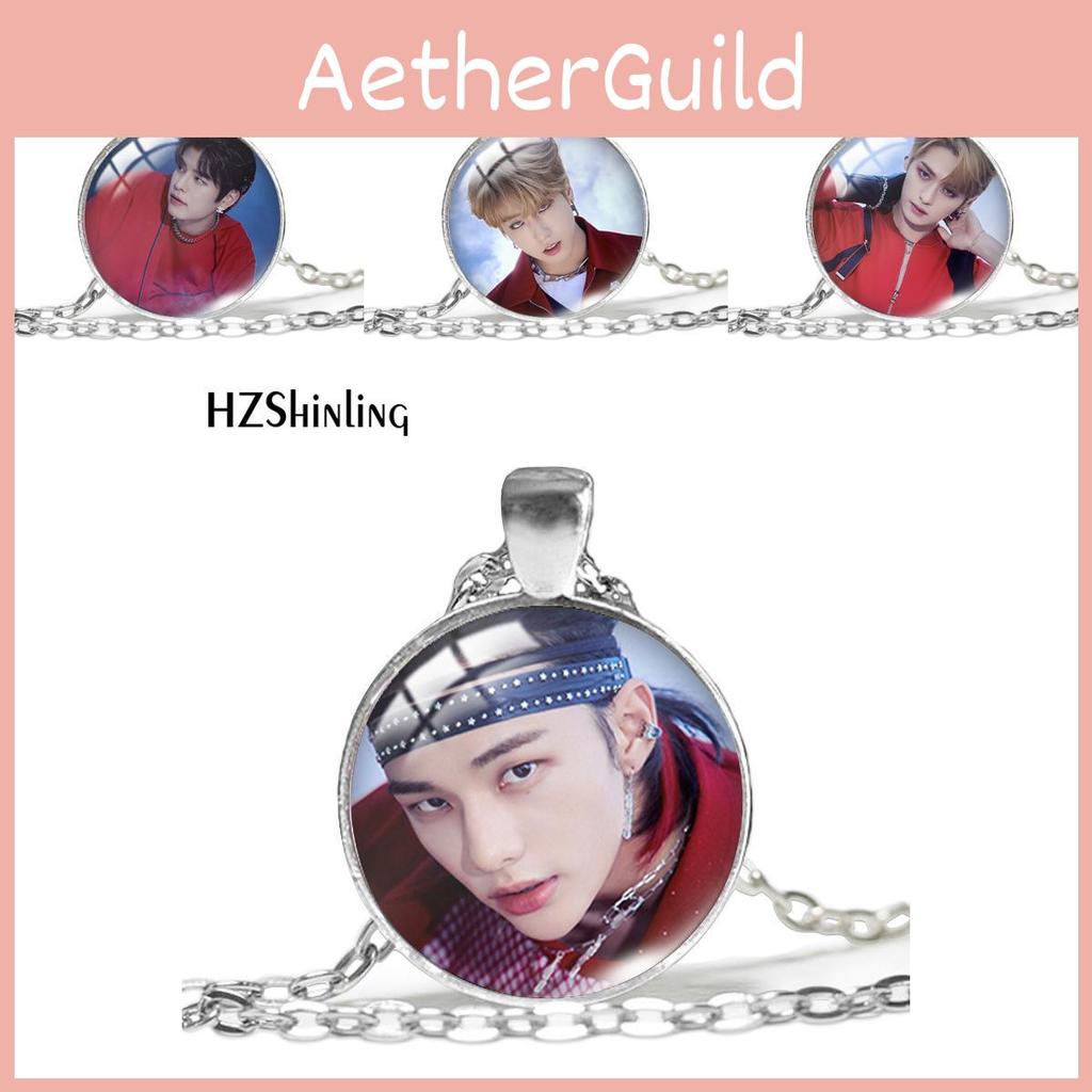 Stray Kids Inspired Geometric Pendant Necklace With Timeless Gemstone Design For Fans